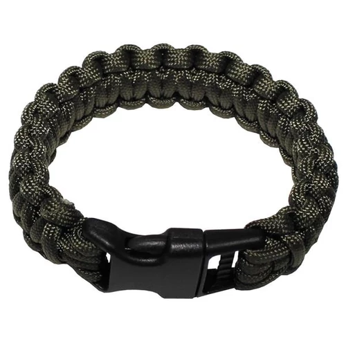 Karkötő, paracord, 2,3 cm, zöld