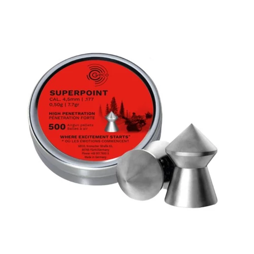 Légfegyver lövedék Geco Superpoint új dobozos 4,5/500