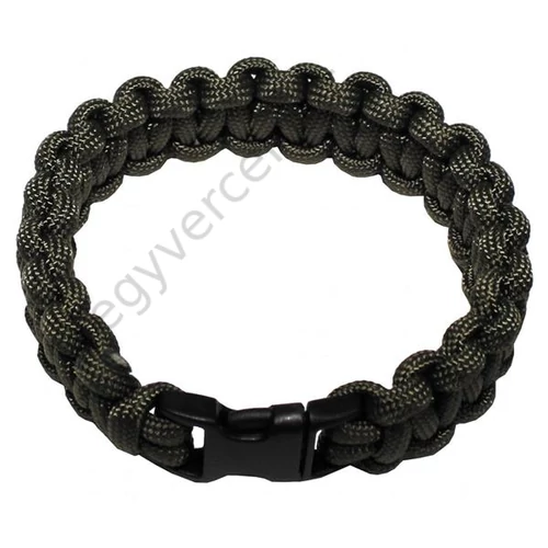 Karkötő, paracord, 1,9 cm széles zöld