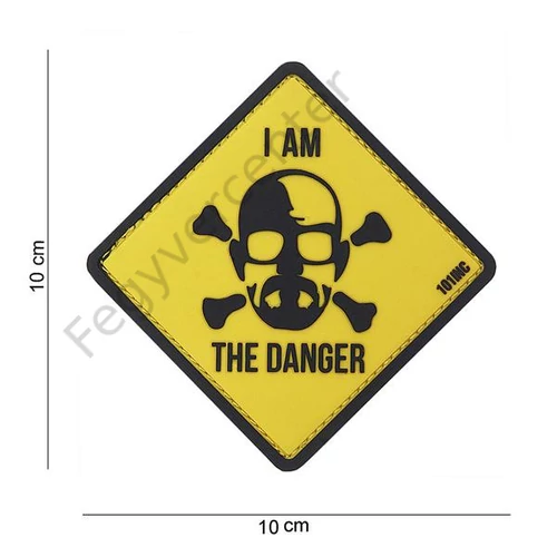 Tépőzáras felvarró 3D PVC I AM THE DANGER 10 x 10 cm