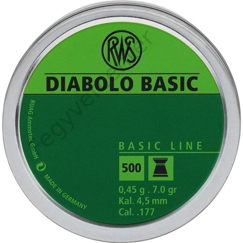 RWS Léglövedék, Diabolo Basic 4,50mm 0,45g RW2315092