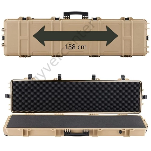 Kemény Puskatok 138 cm-es IP67 gurulós coyote