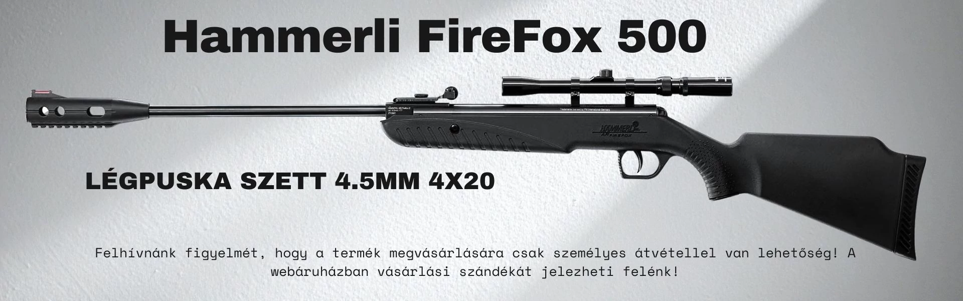 Hammerli FireFox 500 légpuska szett 4.5mm 4x20